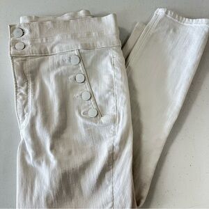 Express White Button-Up Denim Jeans